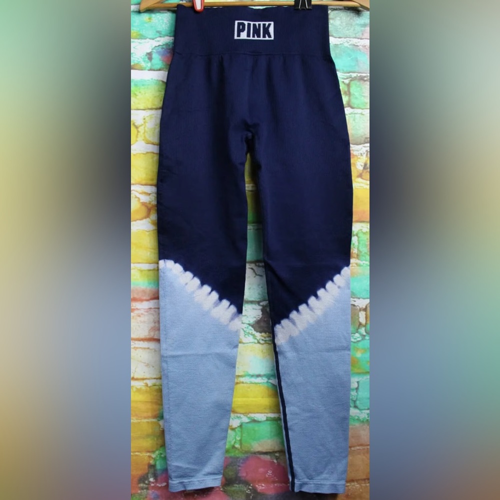 PINK Victoria's Secret Navy and Gray Leggings
